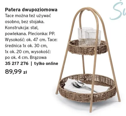Patera dwupoziomowa wys. ok. 47cm promocja w Tchibo