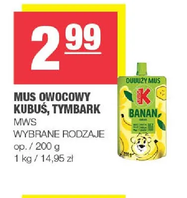 Mus owocowy Kubuś promocja w SPAR