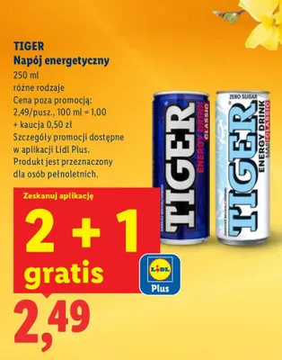 Napój energetyczny india Be power promocja w Lidl