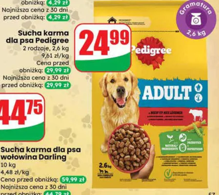 Sucha karma dla psa promocja w Dino