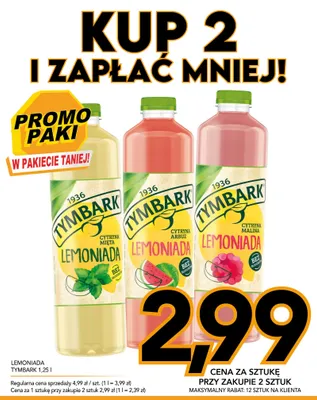 Lemoniada Tymbark Cytryna Malina promocja w Kupiec