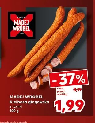 Kiełbasa podwawelska z szynki Madej & wróbel promocja w Kaufland