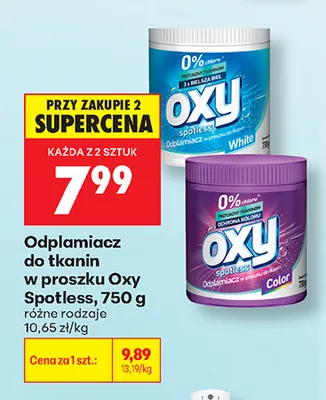 Odplamiacz do tkanin w proszku Oxy Spotless promocja w Biedronka