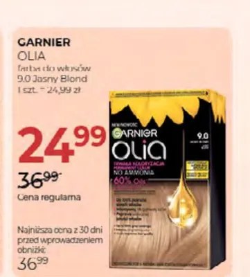 Farba do włosów Garnier Olia 9,0 Jasny Blond promocja w Drogerie Jawa