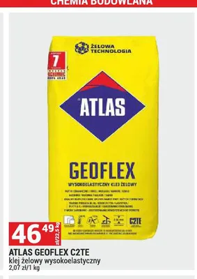 Klej żelowy wysokoelastyczny Atlas Geoflex C2TE promocja w Merkury Market