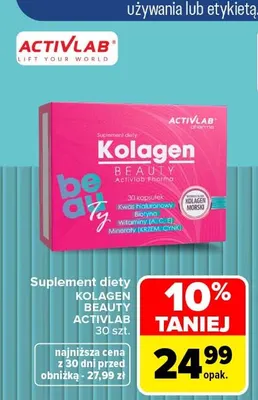 Suplement diety Kolagen Beauty Activlab promocja w Carrefour