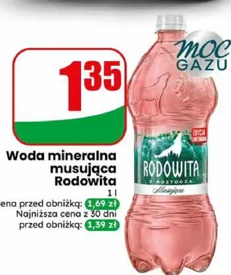 Woda mineralna musująca Rodowita promocja w Dino