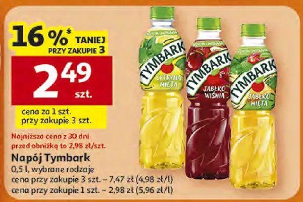 Napój tymbark promocja w Auchan