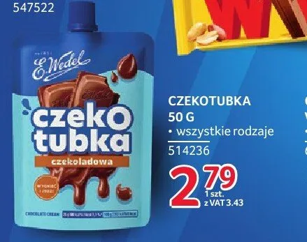 Czekotubka E.Wedel czekoladowa promocja w Selgros