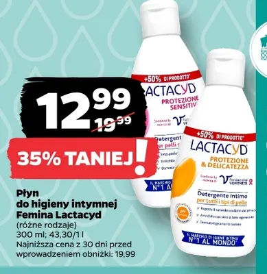 Płyn do higieny intymnej Femina Lactacyd promocja w Netto