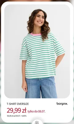 T-shirt oversize Bonprix promocja w bonprix