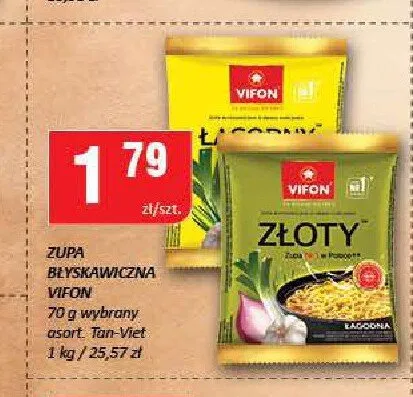 Zupa błyskawiczna Vifon Złoty kurczak promocja w Chorten
