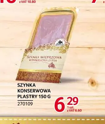Szynka konserwowa plastry ZMB Białystok promocja w Selgros