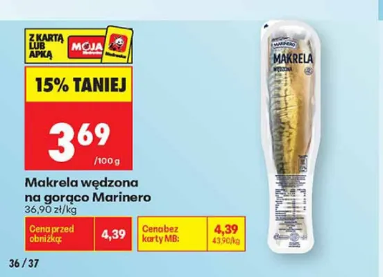 Makrela wędzona na gorąco Marinero promocja w Biedronka
