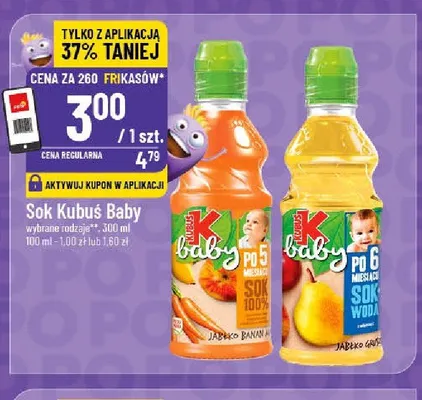 Sok Kubuś Baby promocja w POLOmarket