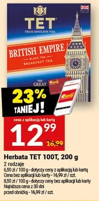 Herbata TET 100T, 200 g promocja w Twój Market