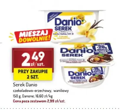 Serek Danio czekoladowo-orzechowy promocja w Avita
