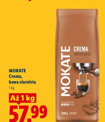 Kawa ziarnista Mokate Crema promocja w Lidl