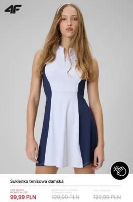 Sukienka tenisowa damska 4F promocja w 4F