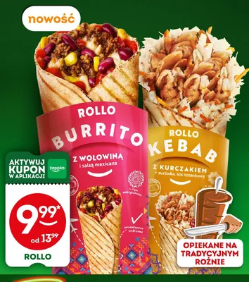 Rollo burrito z wołowiną i salsą mexicana promocja w Żabka