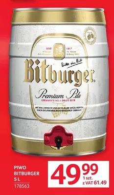 Piwo Bitburger Premium Pils promocja w Selgros