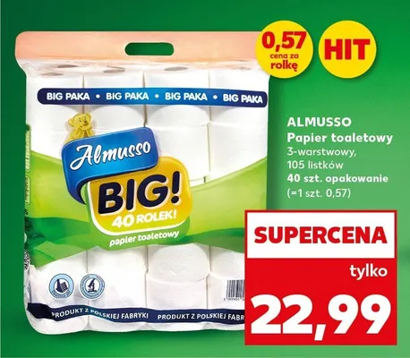 Papier toaletowy Almusso BIG! promocja w Kaufland