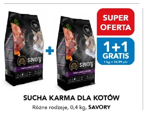 Sucha karma dla kotów SAVORY promocja w Aquael zoo