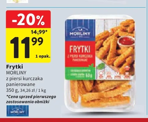 Frytki Morliny z piersi kurczaka panierowane promocja w Intermarche