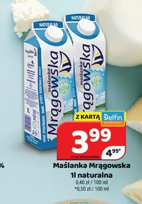 Maślanka Mrągowska naturalna promocja w Delfin