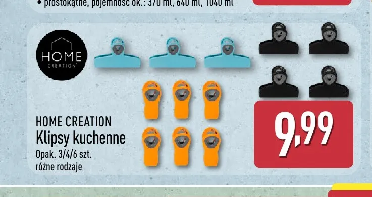 Klipsy kuchenne Home Creation promocja w Aldi