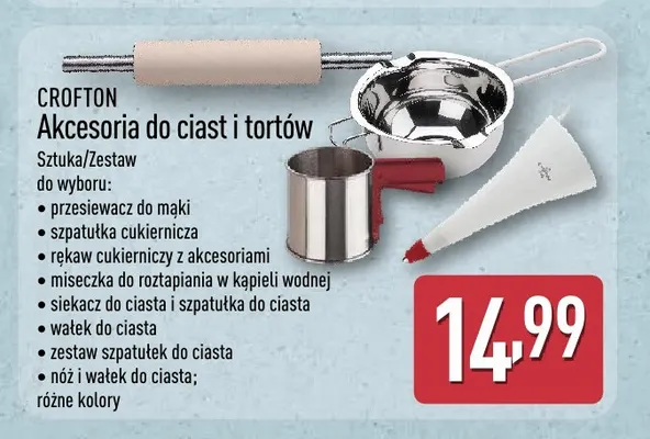 Siekacz do ciasta i szpatułka do ciasta Crofton promocja w Aldi