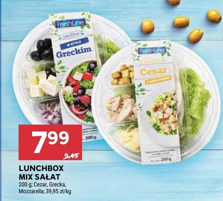 Lunchbox mix sałat Freshline Grecka promocja w Stokrotka