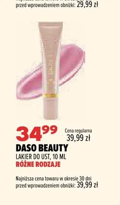Lakier do ust Daso Beauty promocja w Drogerie Natura