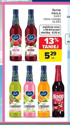Syrop Paola Lemoniada Pomarańcza promocja w Carrefour