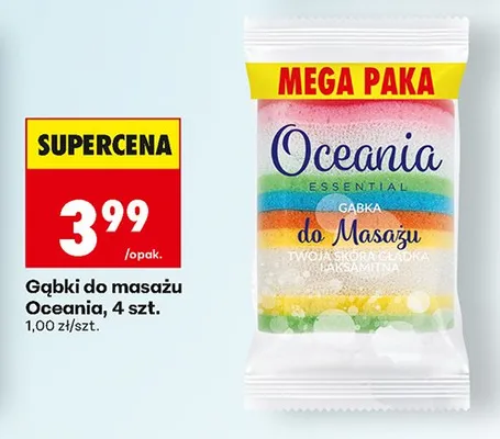 Gąbki do masażu Oceania, 4 szt. promocja w Biedronka