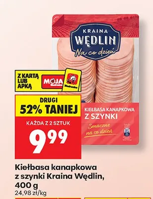 Kiełbasa kanapkowa z szynki promocja w Biedronka