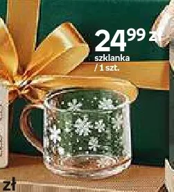 Szklanka zielona w śnieżynki promocja w Empik