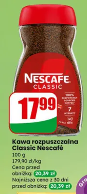Kawa rozpuszczalna Classic 100 g promocja w Dino