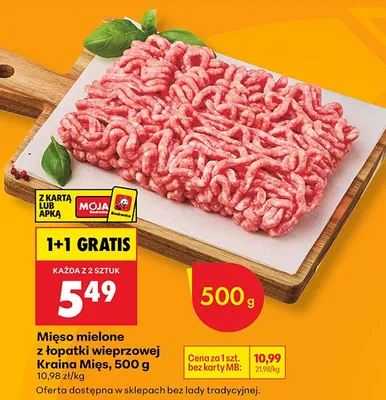 Mięso mielone z łopatki wieprzowej promocja w Biedronka