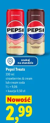 Napój gazowany Pepsi Strawberries & Cream promocja w Lidl