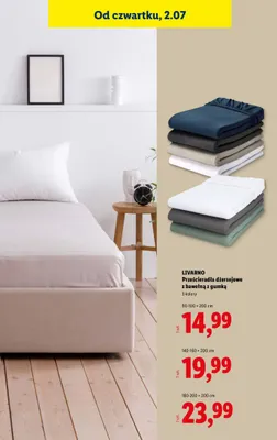 Prześcieradło dżersejowe z bawełną z gumką Livarno 180-200x200 cm promocja w Lidl
