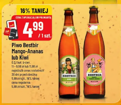 Piwo Bestbir Mango-Ananas promocja w POLOmarket