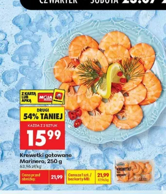 Krewetki gotowane Marinero promocja w Biedronka