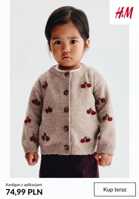 Kardigan z aplikacjami H & M promocja w H&M