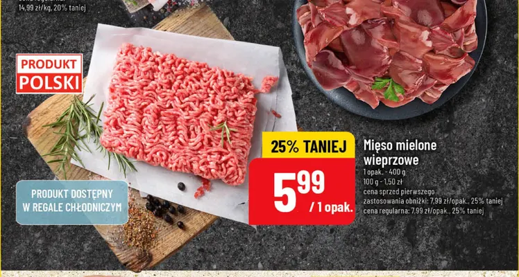 Mięso mielone wieprzowe promocja w POLOmarket