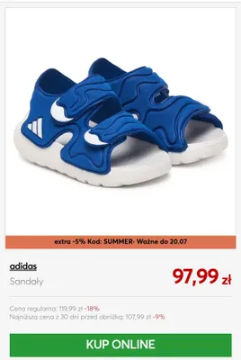 Sandały Adidas promocja w eobuwie.pl