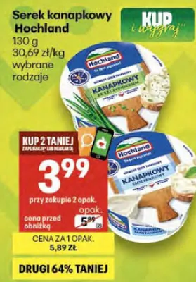 Serek kanapkowy Hochland promocja w Delikatesy Centrum