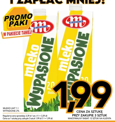Mleko UHT Mlekovita Wypasione 2% promocja w Kupiec