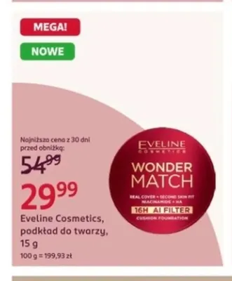 Podkład do twarzy Eveline Cosmetics Wonder Match promocja w Rossmann