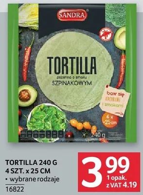 Tortilla 240 g 4 szt. x 25 cm promocja w Selgros